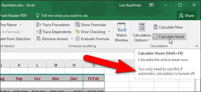 Manual Calculation Excel 2013 Mac